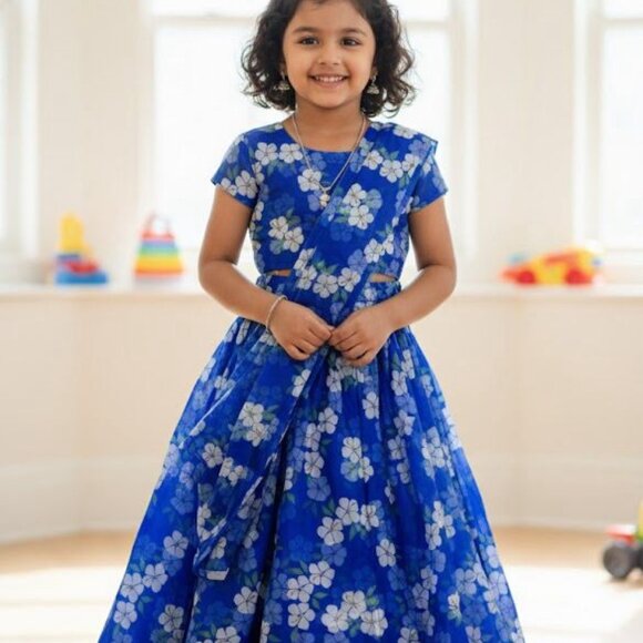 GIRL'S KID LEHENGA CHOLI - Picture 2 of 2